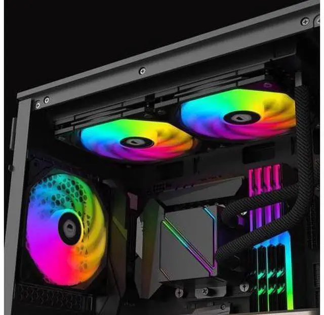 Alt view image 2 of 7 - ID-COOLING NO-12015-XT-ARGB Case Fan 15mm Thickness PWM Fan 5V 3 PIN ARGB Fan Slim Fan for Radiator/CPU Cooler/Computer Case