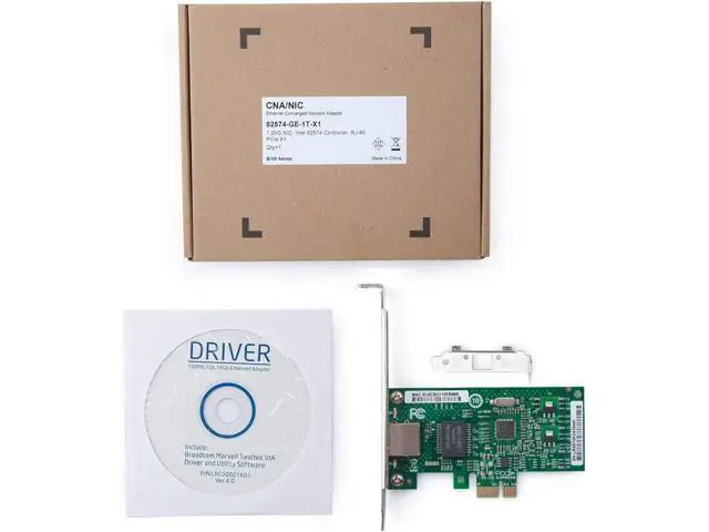Alt view image 5 of 5 - 1G NIC Gigabit PCI-e Network Card Server Adapter with Intel 82574L Chipset, Compatible with Intel EXPI9301CT / EXPI9301CTBLK, Single Copper RJ45 Port, 10/100/1000Mbps, PCI-e X1