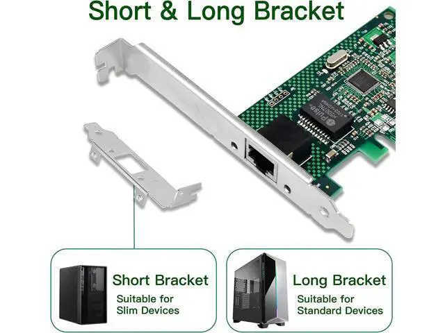 Alt view image 4 of 7 - 1.25G Gigabit Ethernet NIC with Intel 82574L Controller, 1Gb PCI-E Network Card Compare to Intel EXPI9301CT / EXPI9301CTBLK Ethernet Converged Network Adapter, Single RJ45 Copper Ports, PCI Express X1