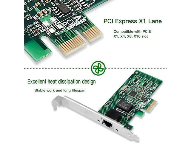 Alt view image 3 of 7 - 1.25G Gigabit Ethernet NIC with Intel 82574L Controller, 1Gb PCI-E Network Card Compare to Intel EXPI9301CT / EXPI9301CTBLK Ethernet Converged Network Adapter, Single RJ45 Copper Ports, PCI Express X1