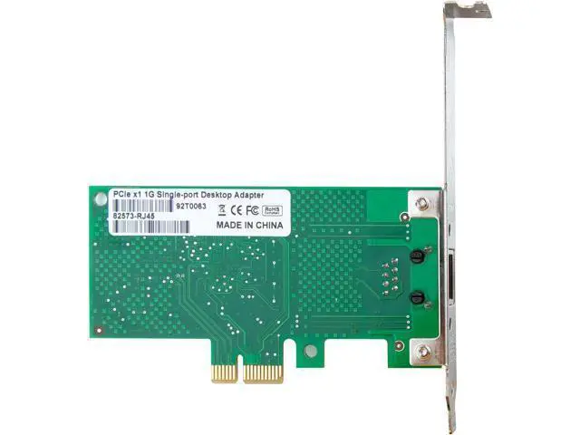Alt view image 4 of 5 - 1.25G Gigabit Ethernet PCI Express Network Card(NIC), with Intel 82573 Controller, Single RJ-45 Port , Support Windows Server/Freebsd/VMware/SLSE