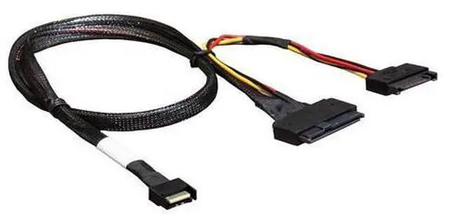 Alt view image 2 of 4 - PCIe 5.0 MCIO X4 to U.2 NVME Adapter, SFF-TA-1016 to SFF-8639 Cable with Power, Cable 70CM