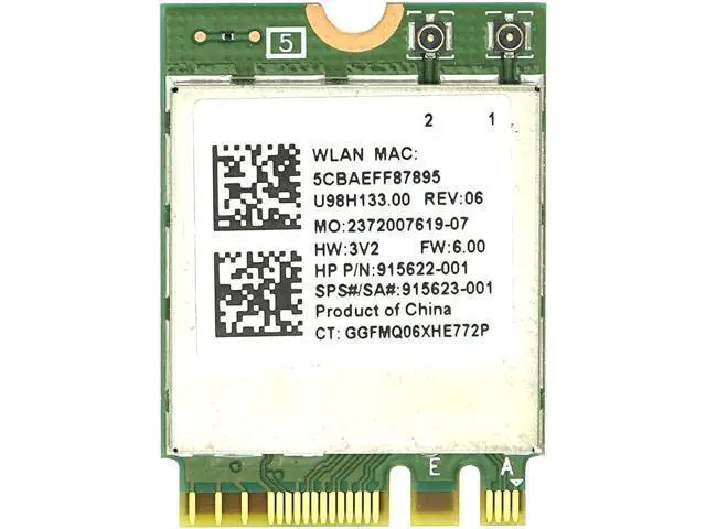 Alt view image 3 of 4 - LIAN MO Wireless LAN Card RTL8822BE Dual Band 2.4G/5G Network Speed: 867Mbps Network Protocol: 802.11a/b/g/n/ac Support 4.2 Bluetooth Windows 7, 8, 10