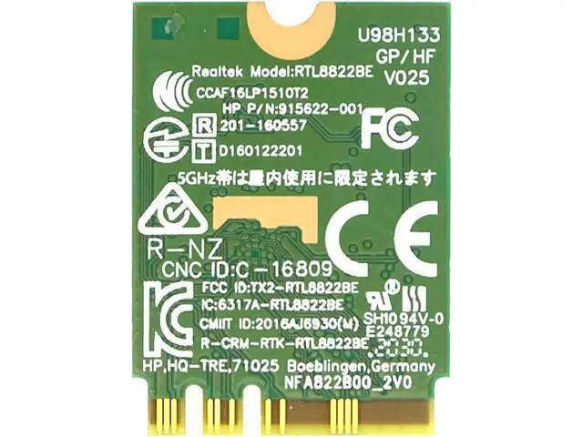 Alt view image 4 of 4 - LIAN MO Wireless LAN Card RTL8822BE Dual Band 2.4G/5G Network Speed: 867Mbps Network Protocol: 802.11a/b/g/n/ac Support 4.2 Bluetooth Windows 7, 8, 10