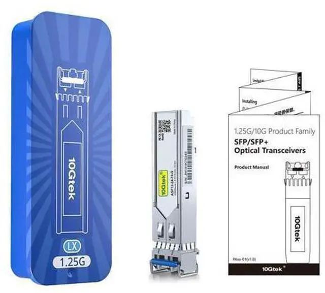 Alt view image 5 of 6 - 1.25G SFP Transceiver 1000Base-LX, 1310nm SMF, up to 10 km, Compatible with Mikrotik S-31DLC20D