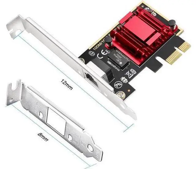 Alt view image 5 of 7 - Cudy 2.5Gbps PCI Express Network Adapter, 2.5GBase-T PCIe Card, RTL8125 NIC, Wake on LAN, Flow Control, Low Profile Bracket, Windows 11/10 /8/8.1/7, Windows Server 2012, 2008, Linux PE25