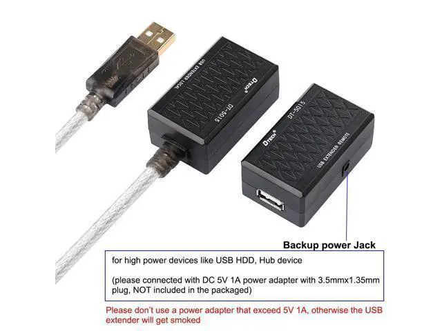 Alt view image 4 of 7 - USB Extension Adapter USB to RJ45 Extender Over Cat5 Cat5e Ethernet Cable Set Connection up to 200ft