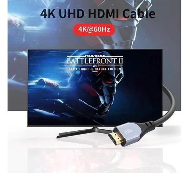 Alt view image 4 of 7 - HDMI Cable 4K@60Hz 3.3 ft, CableCreation HDMI 2.0 Cable, High-Speed 18Gbps, 4K HDR, 3D, 2160P, 1080P, Ethernet Support, Compatible with UHD TV, PS5/PS4, Xbox One, Blu-ray, PC, Projector and More