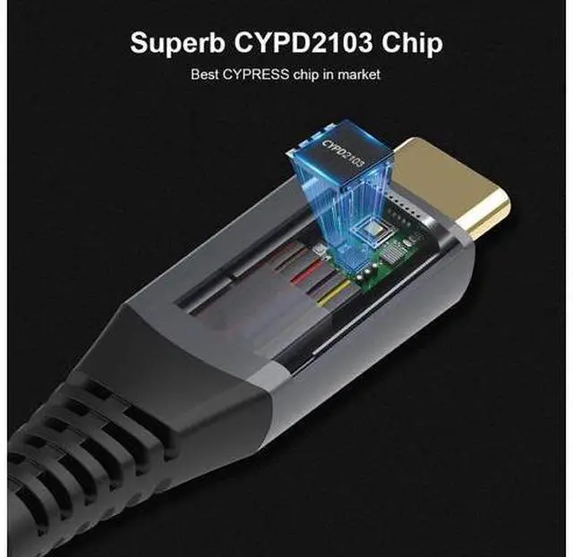Alt view image 2 of 7 - USB4 USB4.0 USB-C Type-C Male to USB-C Type-C Male USB4 Cable 40Gbps with 100W Charging Compatible 1.8M