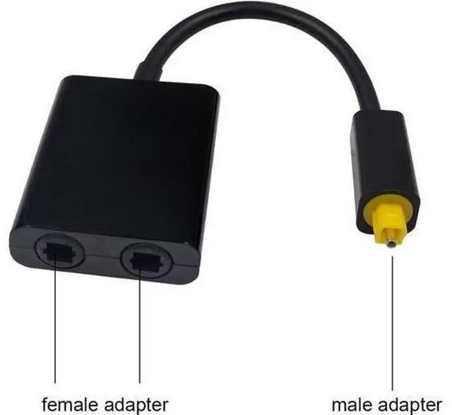 Alt view image 4 of 7 - Duttek Optical Audio Cable Toslink Splitter,Optical Audio Splitter 1 in 2 Out, Digital Optical Audio Splitter 1 in 2 Out Audio Adapter Cable Splitter