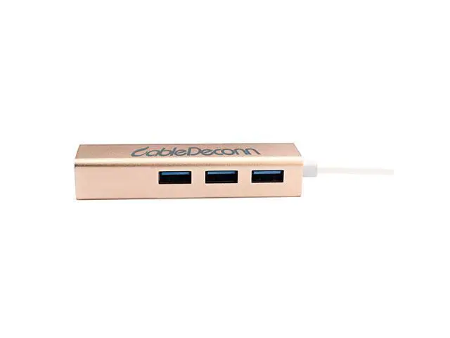 Alt view image 3 of 6 - CableDeconn thunderbolt 3 usb3.1 Type-c to 3 Port USB 3.0 hub USB-C To RJ45 Gigabit Ethernet Wired Network LAN Adapter For apple new Macbook