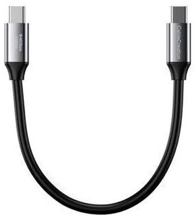 Main image of Short USB4 Cable, Thunderbolt 4 Cable 40Gbps, 240W, 8K@60Hz, Compatible with Thunderbolt 3, Thunderbolt 4 and USB-C, 0.5FT, Grey, 2Pack