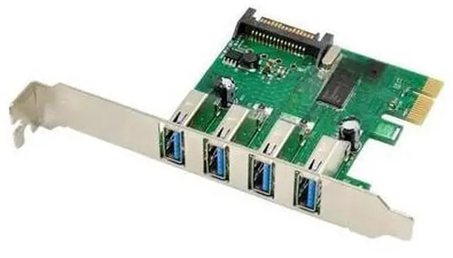 Main image of PCI-E To 4 Port USB3.0 Expansion Card Super Speed USB3.0 Host Control Expansion Card chipset vl805 chip sata power supply