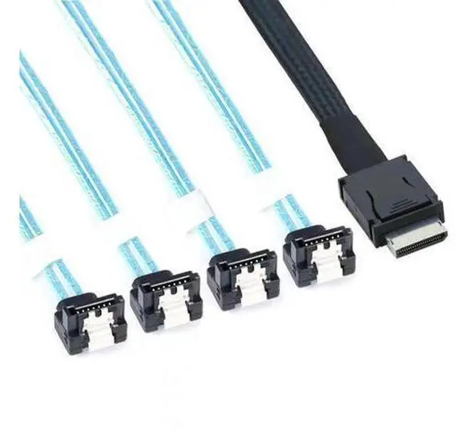 Main image of PCI-Express SAS SFF-8611 4i to SATA 7P 90 Degree Cable Adapter