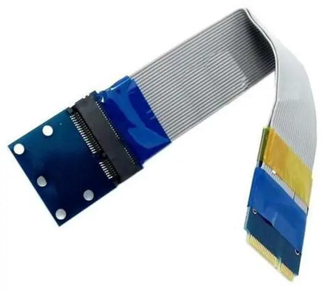 Main image of PCI Express MINI PCI-E 52 Pin Notebook Network Card Flexible Ribbon Extender Extension Adapter Cable 15cm