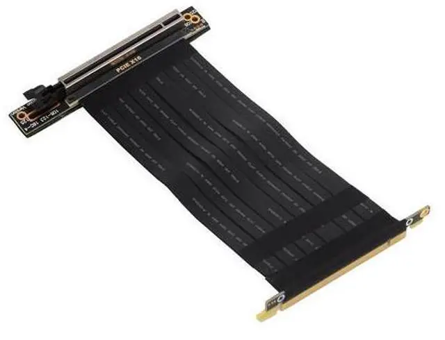 Alt view image 2 of 7 - PCI Express 3.0 Double 90 Degree Right Angle PCIe 3.0 x16 x16 Extension Cable 16x Riser Ribbon Extender For Graphics Vertical