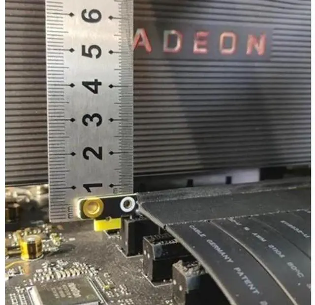 Alt view image 5 of 7 - PCI Express 3.0 Double 90 Degree Right Angle PCIe 3.0 x16 x16 Extension Cable 16x Riser Ribbon Extender For Graphics Vertical