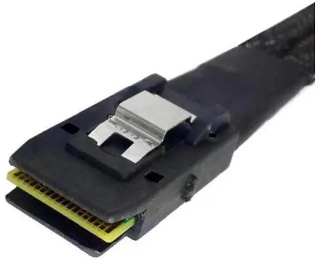 Alt view image 3 of 7 - Internal 36 Pin Mini SAS SFF-8087 Host to 4 SFF-8482 Target SAS Hard Disk and SATA Power Cable 100cm
