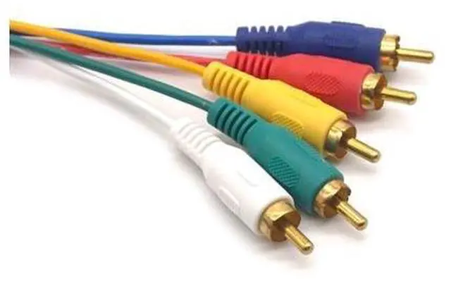 Alt view image 6 of 7 - HD 1080P HDMI Male To 5 RCA RGB AV Cable Connector Audio Video Cord Adapter 5ft/1.5m With Gold-plated Plug Magnet Ring