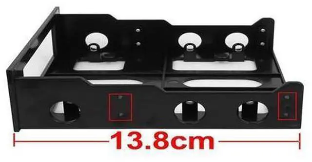 Alt view image 2 of 4 - 3.5" to 5.25" Drive Bay Computer Case Adapter Bracket - Black/3.5 " to 5.25 " Floppy Mounting Kit Bracket, Hard Drive DVD ROM to Floppy