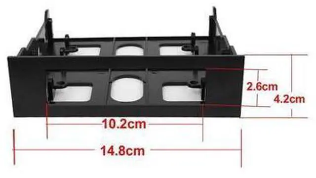 Alt view image 3 of 4 - 3.5" to 5.25" Drive Bay Computer Case Adapter Bracket - Black/3.5 " to 5.25 " Floppy Mounting Kit Bracket, Hard Drive DVD ROM to Floppy