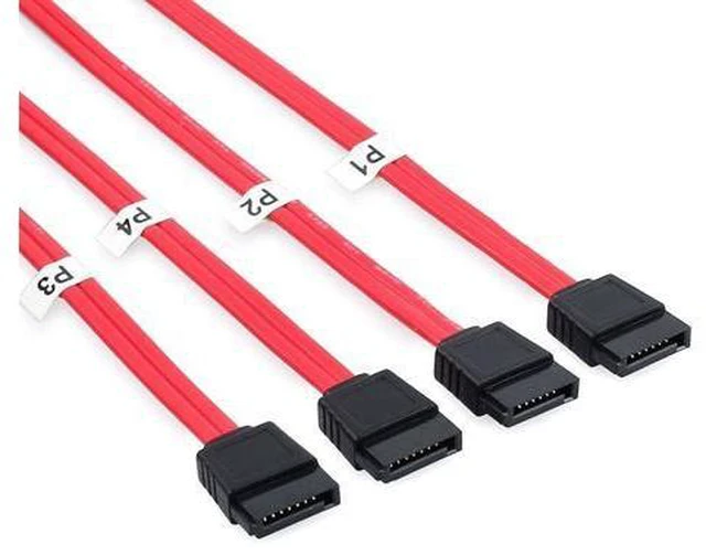 Alt view image 6 of 6 - SAS SATA Cable Mini SAS 36P SFF-8087 host to 7pin SATA 6GB HD Splitter Breakout Cable target Hard Disk Data Cable Red