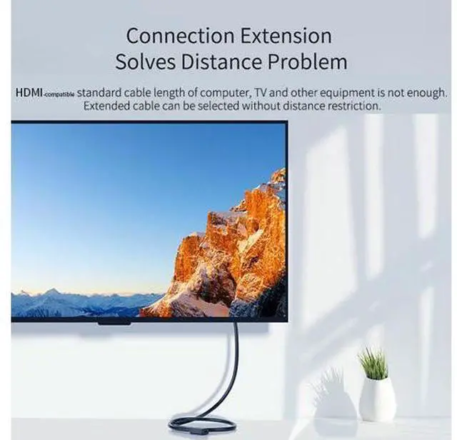 Alt view image 2 of 7 - HDMI-compatible Extension Cable 4K HDMI-compatible 2.0 male to female extender for Computer/HDTV/Laptop/Projector/PS3/4