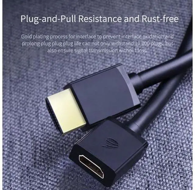 Alt view image 6 of 7 - HDMI-compatible Extension Cable 4K HDMI-compatible 2.0 male to female extender for Computer/HDTV/Laptop/Projector/PS3/4