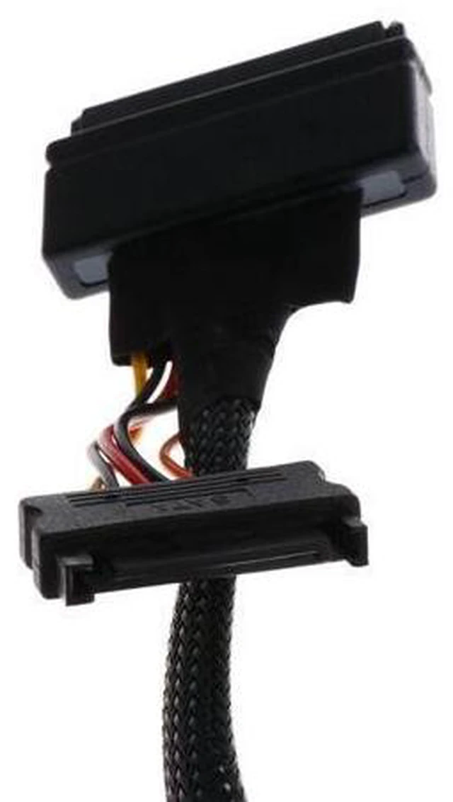 Alt view image 6 of 7 - Mini SAS SFF 8643 to U.2 SFF-8639 Cable with 15 Pin Female SATA Connector SSD Power Cable Wire 12Gb/S 1.64ft