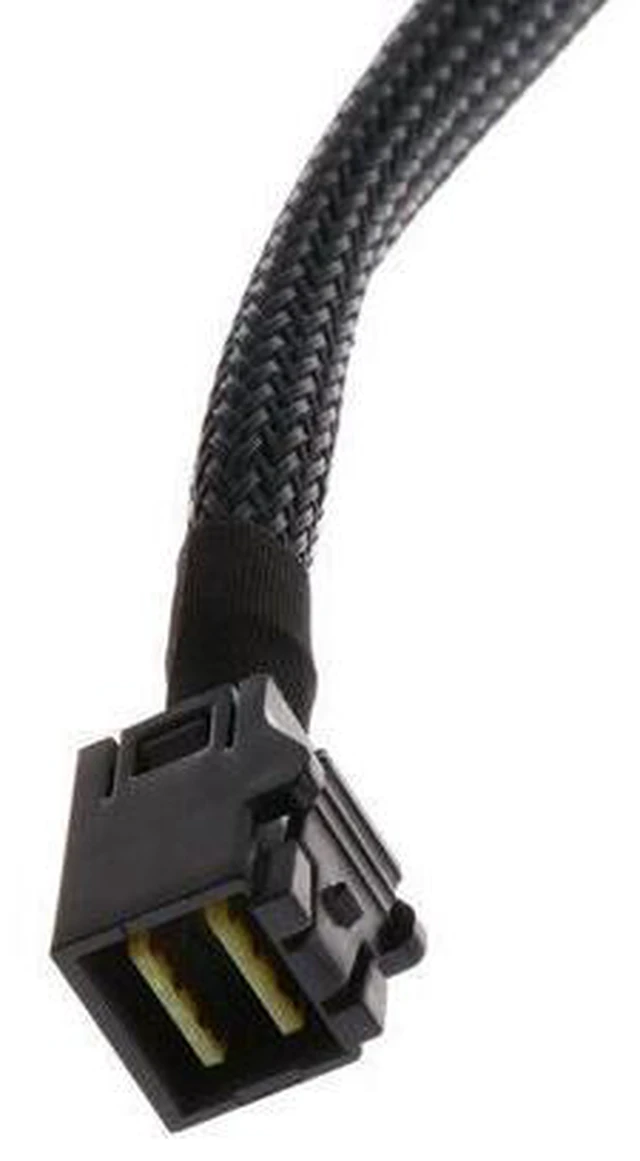 Alt view image 3 of 7 - Mini SAS SFF 8643 to U.2 SFF-8639 Cable with 15 Pin Female SATA Connector SSD Power Cable Wire 12Gb/S 1.64ft