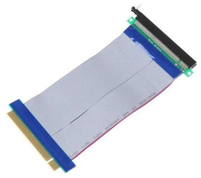 Alt view image 5 of 5 - 16x Flexible Cable Riser Card PCI Express Extension Port Adapter Graphics Video Card Extend Cord 18cm