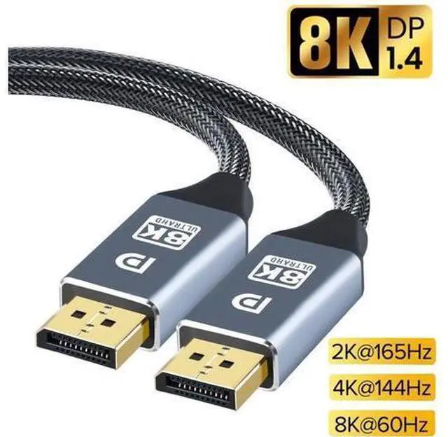 Main image of DisplayPort Cable DP 1.4 to DP Cable 8K 4K 144Hz 165Hz Display Port Adapter For Video PC Laptop TV DP 1.2 8K Display Port Cable