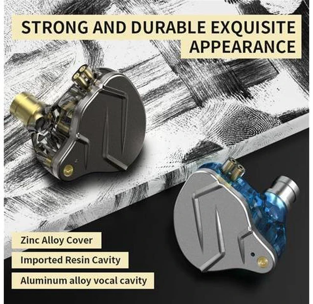 Alt view image 3 of 7 - KZ ZSN PRO in-Ear Headphones, Gaming Earbuds, HiFi KZ in Ear Monitor, High Fidelity Bass Wired Earbuds Earphones with 1DD 1BA Hybrid Driver & 3.5mm Audio Plug Detachable Cable (Blue Without Mic)