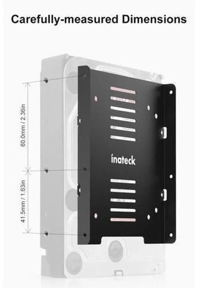 Alt view image 3 of 6 - Inateck 2.5 to 3.5 Adapter SSD Mounting Bracket 2.5 to 3.5 Hard Drive Adapter (2 Pack) SA04004
