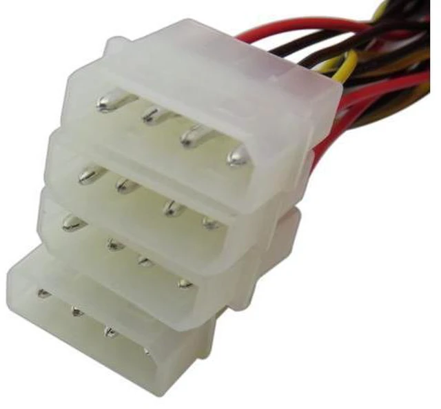 Alt view image 7 of 7 - Internal Mini SAS SFF-8643 to (4) 29pin SFF-8482 Connectors with SATA Power Cable 1M
