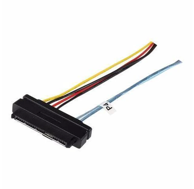 Alt view image 6 of 7 - Internal Mini SAS SFF-8643 to (4) 29pin SFF-8482 Connectors with SATA Power Cable 1M