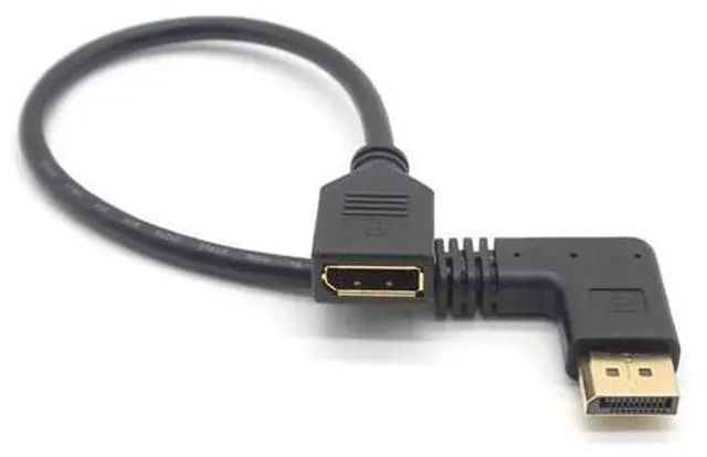 Main image of 4K DP Extension Cable DisplayPort Male to Female Right Left Up Down Angle 90 Degree Extension Cable