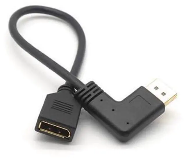 Alt view image 6 of 7 - 4K DP Extension Cable DisplayPort Male to Female Right Left Up Down Angle 90 Degree Extension Cable