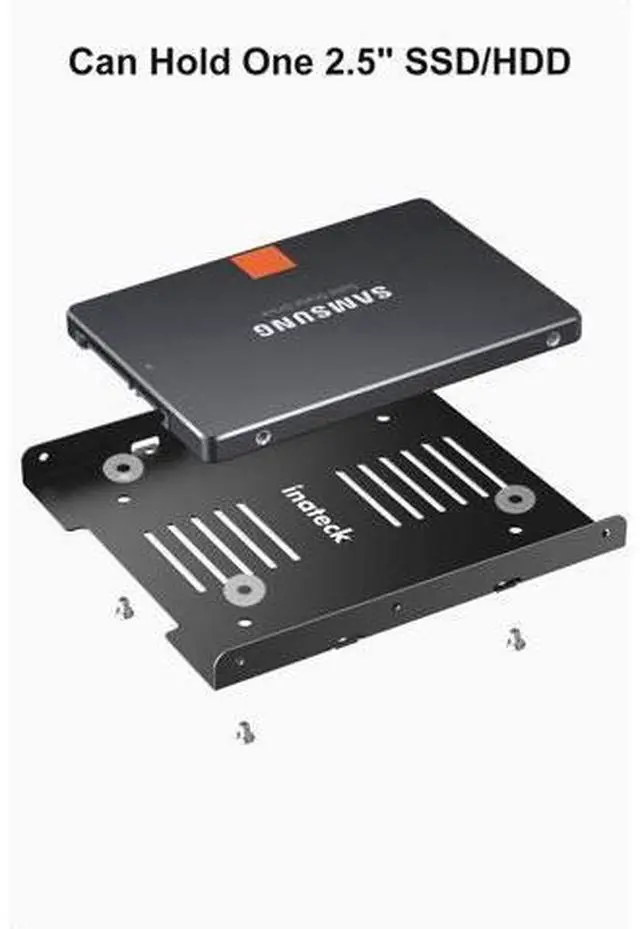 Alt view image 2 of 6 - Inateck 2.5 to 3.5 Adapter SSD Mounting Bracket 2.5 to 3.5 Hard Drive Adapter (2 Pack) SA04004