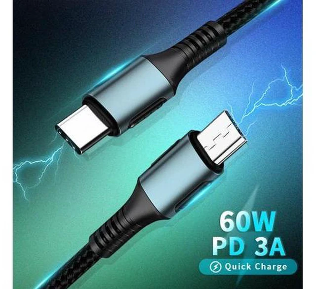 Main image of C USB-C To Micro USB Charging Cable PD 60W Fast Charge Transfer For Macbook USBC Male to Micro A/B Male