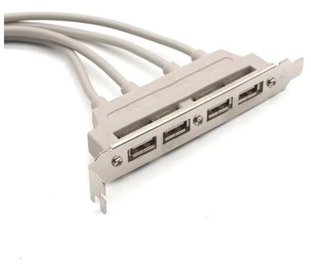 Alt view image 7 of 7 - PC Motherboard 4-Ports USB2.0 Hub With 9 Pin Header Rear Panel Expansion Bracket Host Adapter Cable USB Hub