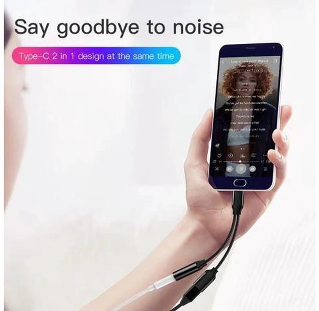 Alt view image 4 of 5 - USB Type C to 3.5mm Jack Earphone Adapter For S10 Plus Mi9 Charging Calling Music USBC Audio Cable