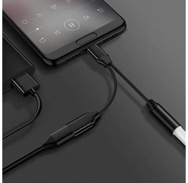 Main image of USB Type C to 3.5mm Jack Earphone Adapter For S10 Plus Mi9 Charging Calling Music USBC Audio Cable