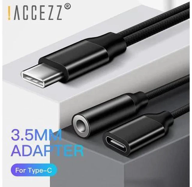 Alt view image 3 of 5 - USB Type C to 3.5mm Jack Earphone Adapter For S10 Plus Mi9 Charging Calling Music USBC Audio Cable