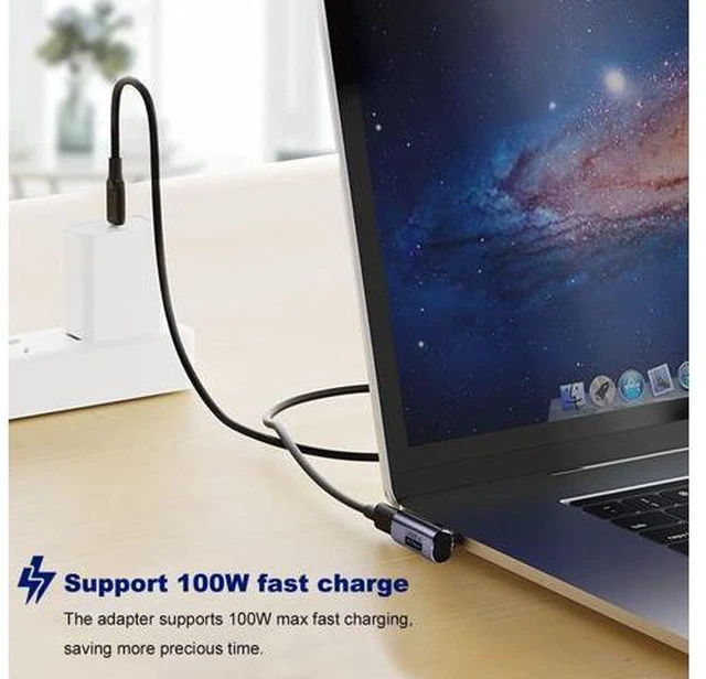 Alt view image 3 of 6 - 5 Pack USB C Adapter 90 Degree Up&Down Left&Right Angle USB Type C Male to Female Extender Female to Female Coupler for Steam Deck ROG Ally Switch MacBook Pro/Air and More (Purple)