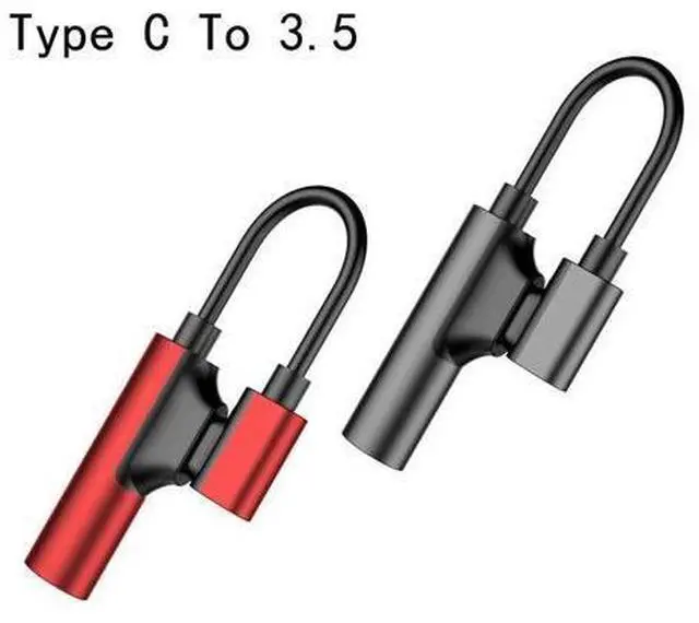 Alt view image 2 of 5 - 3.5MM To USB Type C Adapter Cables 3.5 MM Connect Charging Audio To USBC Adaptors Type-C Coverter Adapters