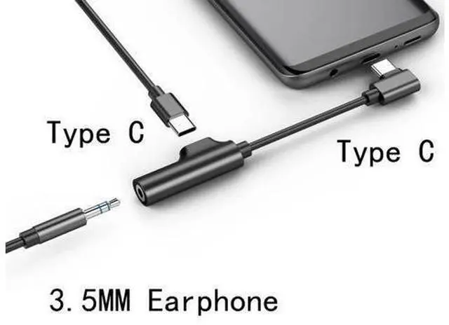 Alt view image 4 of 5 - 3.5MM To USB Type C Adapter Cables 3.5 MM Connect Charging Audio To USBC Adaptors Type-C Coverter Adapters