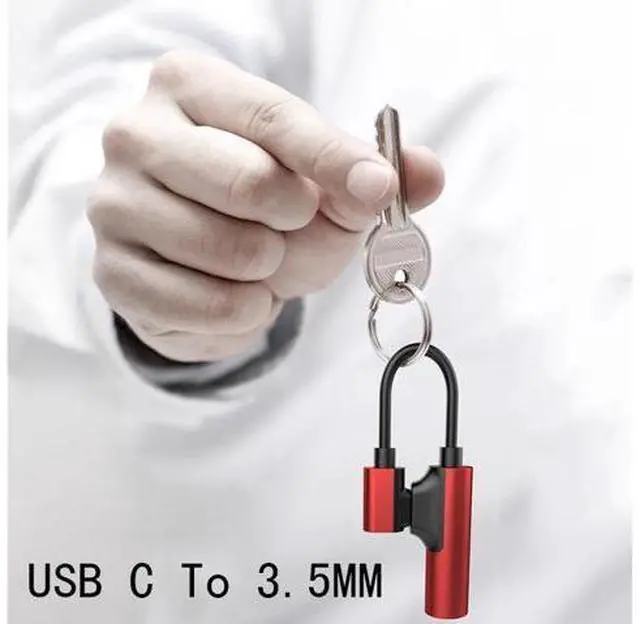 Alt view image 5 of 5 - 3.5MM To USB Type C Adapter Cables 3.5 MM Connect Charging Audio To USBC Adaptors Type-C Coverter Adapters