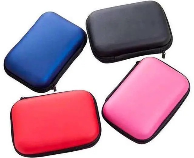 Alt view image 4 of 6 - HDD Bag SSD Storage Pouch Coin Purse Data Cable Storage Bag Hard Drives Case Mini Zipper Bag Portable Headset Storage Box(black)