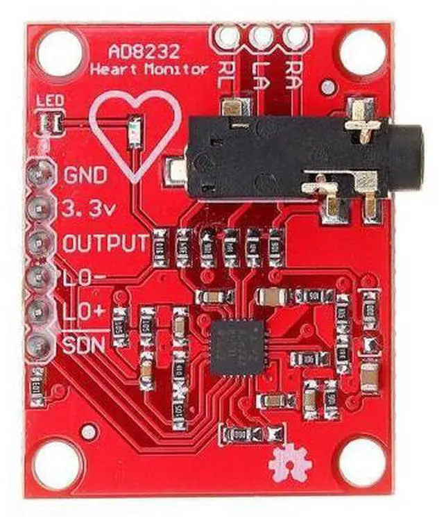 Alt view image 5 of 5 - AD8232 Measurement Pulse Heart Monitoring Heartbeat Sensor Module Monitor Devices